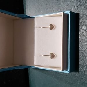 Silver Tone Small Heart Earrings